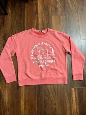 Vineyard Vines Sweatshirt Medium Happy Hour Naples Pullover Crew neck S